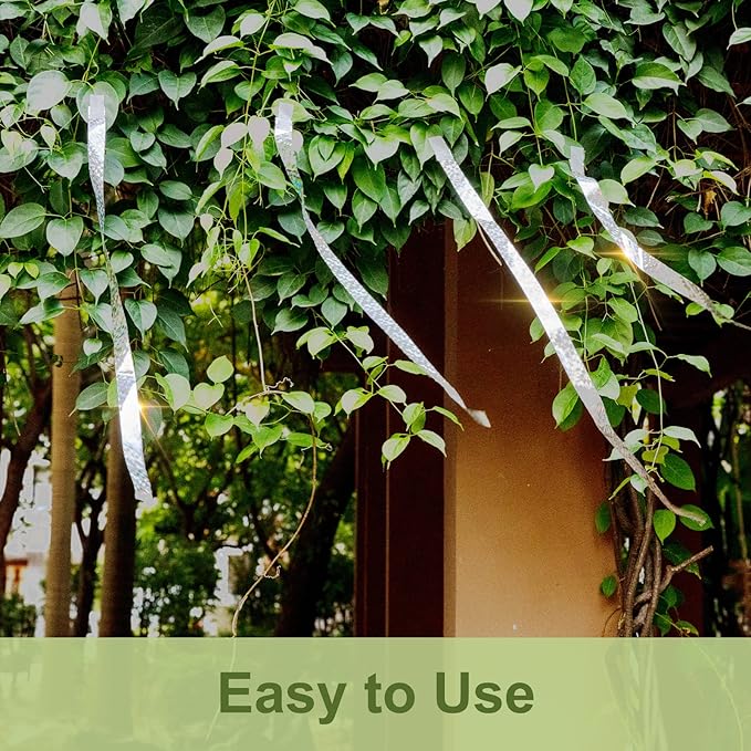 OFFO Bird Scare Tape, 430 Feet x 1 in Dual-Sided Bird Reflective Tape for Outside, Keep Birds Away from Trees, Garden, Farms, Orchard or Courtyard