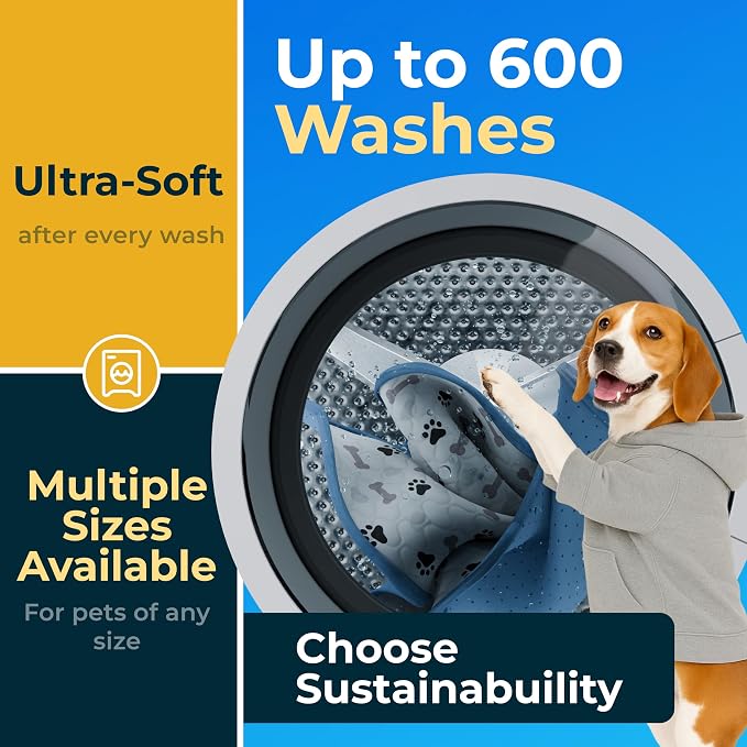 Washable Pee Pads for Dogs - Waterproof Reusable Puppy Pads with Anti-Slip Backing, Pet Training Pad for Puppy Playpen, Crate, Whelping Box, Potty Training (4, 34x36)