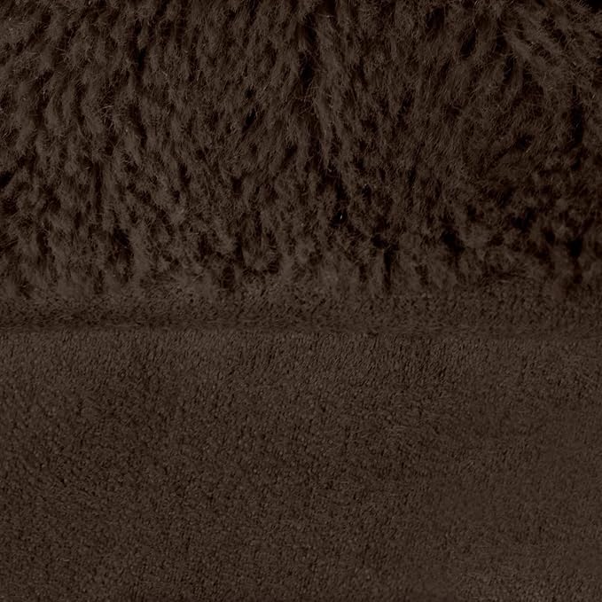 Furhaven Orthopedic Dog Bed for Large Dogs w/ Removable Bolsters & Washable Cover, For Dogs Up to 125 lbs - Plush & Suede Sofa - Espresso, Jumbo Plus/XXL
