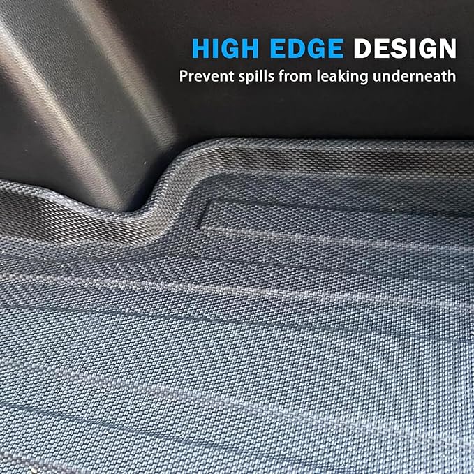 KUST Cargo Trunk Mat for Toyota Sienna 2021-2026 (with Spare Tire), Rear Trunk Cargo Liner All Weather Protection, TPE Rubber Raised Edge
