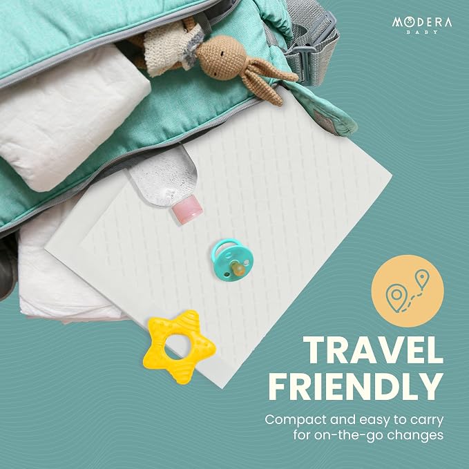 Organic Cotton Enhanced Disposable Changing Pad Liners | Large 18x24 Hypoallergenic Ultra Absorbent Waterproof Super Soft Quilted Underpads for Baby Diaper Table/Travel, Leak Proof Mess Free 100-Pack