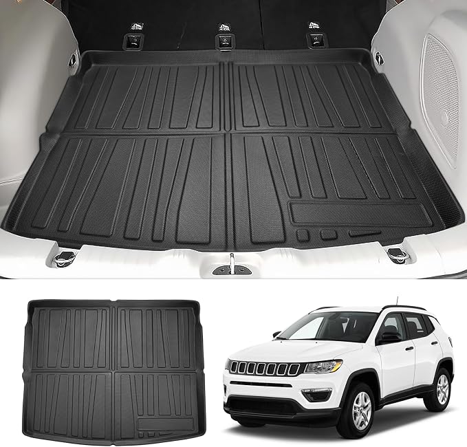 Cargo Liner for Jeep Compass 2017-2025 All Weather Trunk Mat for Compass Accessories Cargo Mat TPE Heavy Duty Anti-Slip