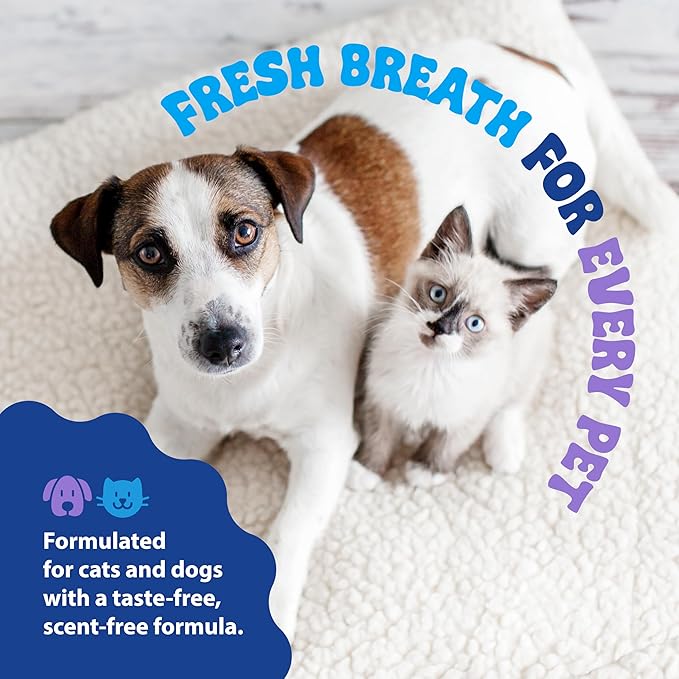 Dental Fresh Plaque & Tartar Control Water Additive for Dogs & Cats – Helps Support Clean Teeth, Healthy Gums & Fresh Breath Just add to Water – Advanced Formula Oral Care, 17 fl oz