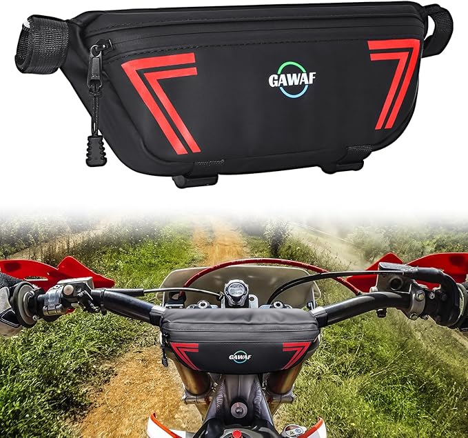 Upgrade Motorcycle Handlebar Bag, Universal Waterproof Motorcycle Tool Bag, Bicycle Front Storage Bag Fit for SURRON LIGHT BEE X, S X160, X260, Talaria Sting Segway Electric Dirt Bike