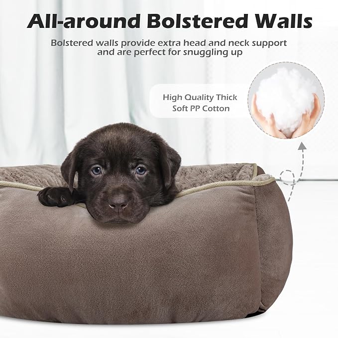 X-Large Dog Bed Rectangle Washable Orthopedic Soft Calming Sleeping Durable Pet Cuddler with Anti-Slip Bottom