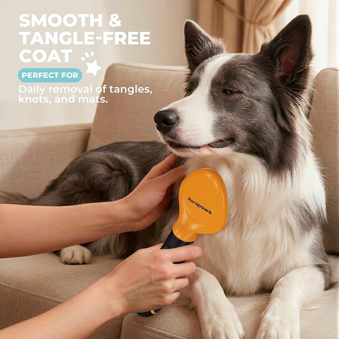 Deshedding Dog Brush Grooming Kit for Dogs Cats, All Hair Types | 6-in-1 Interchangeable Heads for Short, Medium & Long Coats, Reduce Loose Fur, Gentle Deshedding, Undercoat & Knot Detangling