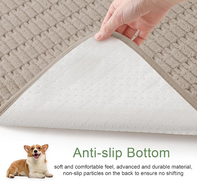 Washable Pee Pads for Dogs Puppy Pad, Brown 30”x34” 2 Pack | High Absorbent Dog Pee Pad Leak Proof Cat Rugs, Reusable Non Slip Pet Mat, Wee Wee Pads for Training, Crate and Floor