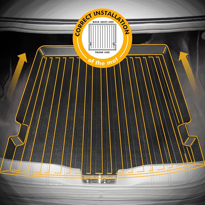 Premium Cargo Liner for Cevrolet Camaro Coupe 2016-2024 - 100% Protection - Custom Fit Car Trunk Mat - All-Season Black Cargo Mat - 3D Shaped Laser Measured Trunk Liners