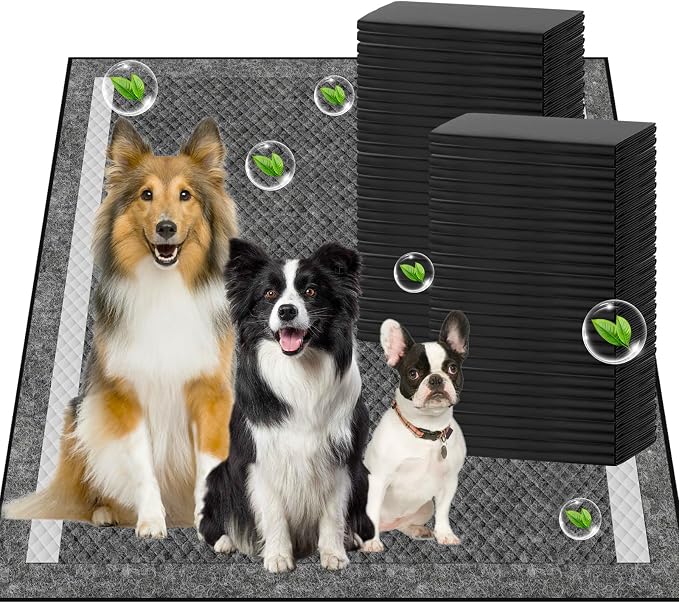 SCLOSE Charcoal Pee Pads for Dogs, 36"x36", Extra Large Puppy Pads XL, Odor Control Dog Pee Pads, Activated Carbon Jumbo Disposable Training Pad, Anti-Slip Potty Pads, Doggy Pads 30 Counts