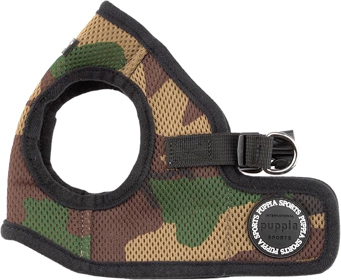 Puppia Soft Vest Dog Harness Step-in Padded Mesh No Choke No Pull Comfortable Walking Running Training for Small Medium Large Dogs, Camo, XXX-Large