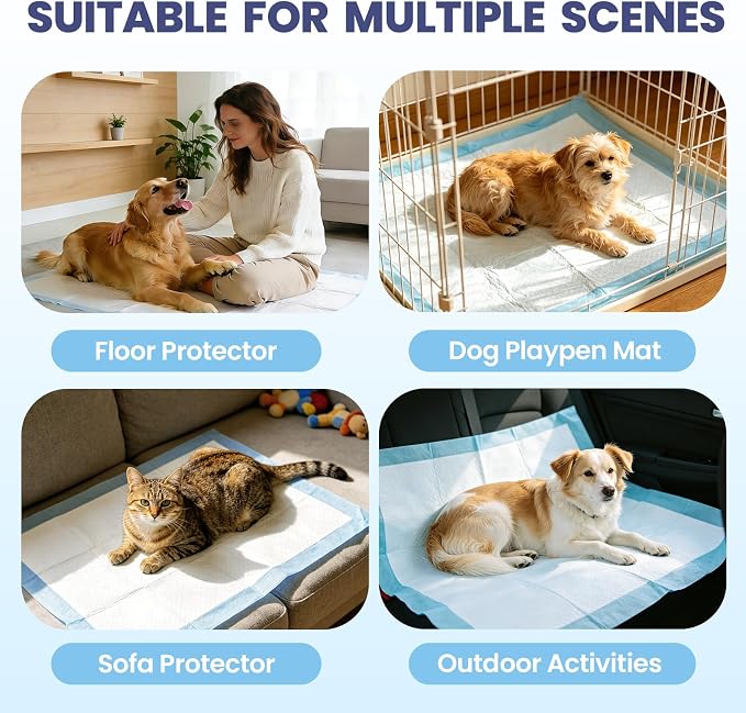 SCLOSE Puppy Pads XXL 50 Count 30"x36" Dog Pee Pads Extra Large Wee Wee Pad | Potty Pads Great Value 7-Layers Super Absorbent Leak-Proof Disposable Training Pads for Puppies Doggie Pads Housebreaking
