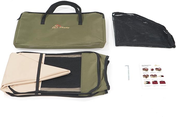 Pawer 45”×24” 8-Panel Foldable Pet Playpen, Olive+Beige, Personalize Embroidery Extra Fabric Piece Available, for Cat/Dog/Puppy, 600D Oxford Cloth Portable Indoor & Outdoor Kennel with Carry Bag