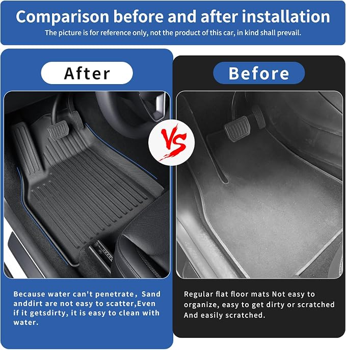 LUCKEASY Trunk Mat for Tesla Model Y Juniper Standard/Premium/Performance 2025 2026 New 5 Seat Cargo Liner All Weather TPE Car Accessories Fit Juniper 2026 Black