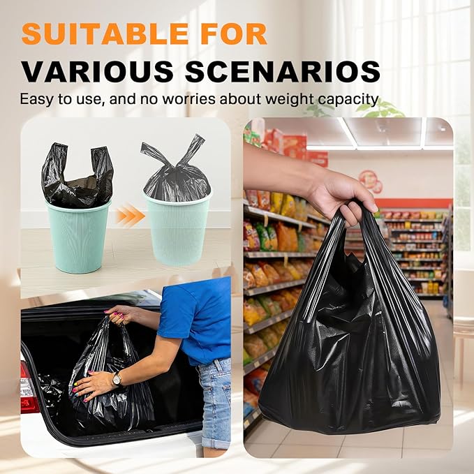 100 Count Dog Poop Bags Compatible with Arm & Hammer Pooper Scoopers, Thickened Pet Waste Bags with Easy-Tie Handles, Leak-Proof for Swivel Bin & Rake