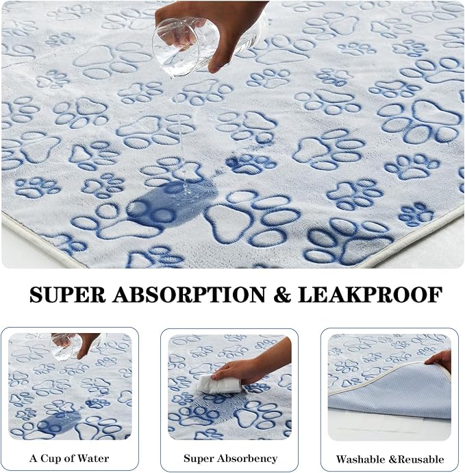 Reusable Puppy Pads, Washable Pee Pads, Leakproof 28"x 42" 2 Pack | High Absorbency Dog Training Pads, Wee Wee Pads With Waterproof Non-Slip Base For Indoor Potty, Crates, Playpen & Senior Dogs