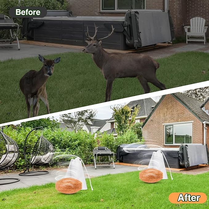 36 Pack Deer Repellent Rabbit Repellent Outdoor Deer Deterrent for Plants Flower Vegetable Tree Keep Deer Rabbit Out of Lawn Garden