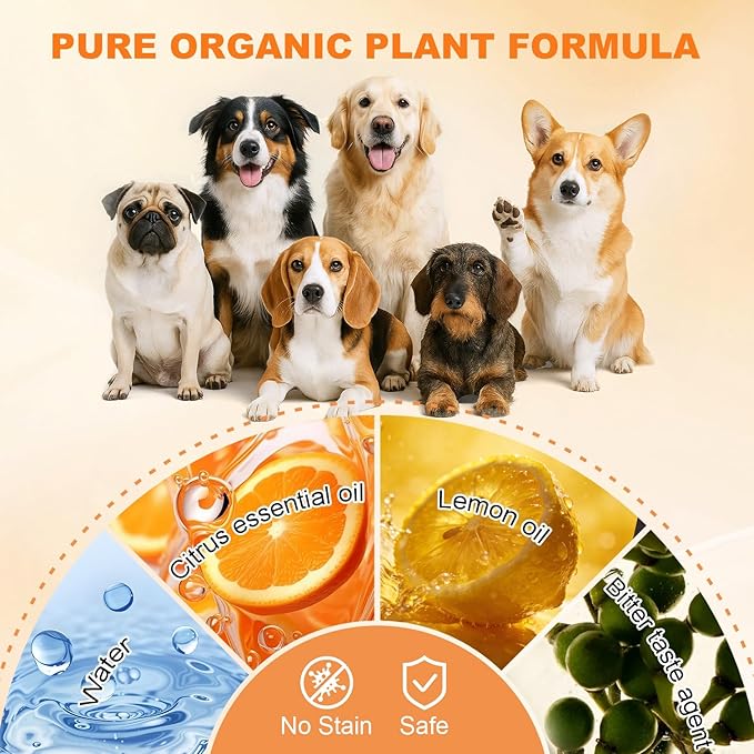 No Chew Spray for Dogs, Bitter Spray for Dogs to Stop Chewing & Licking, Natural Ingredients, Stop Destructive Behavior, Effectively Protect The Safety of Furniture,Plant,Shoes(120ml)