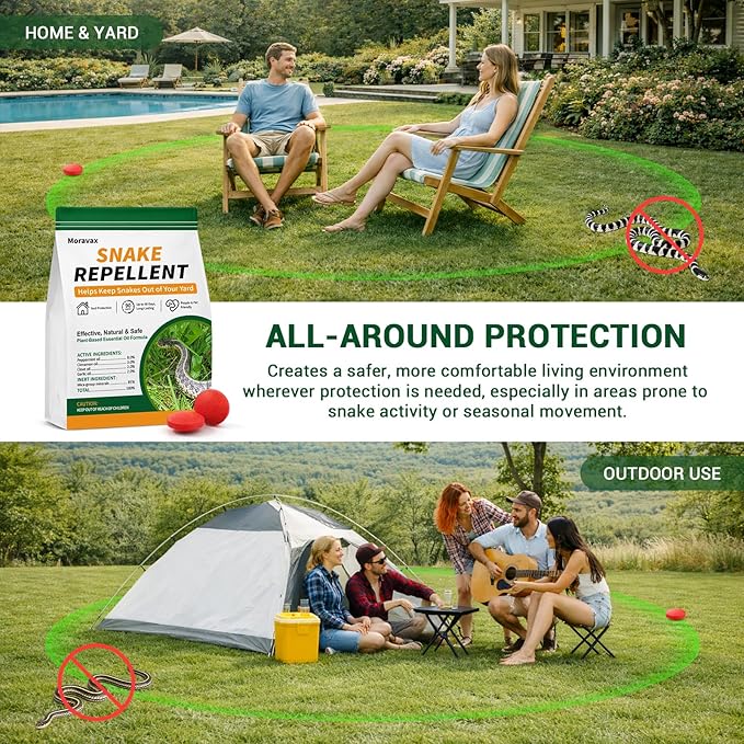 Snake Repellent Balls for Yard, Snake Away Repellent for Outdoors & Indoor, Safe for Pets and Family, Ideal for Living Rooms, Bedrooms, Patios, Garages and Camping (36 Packs)