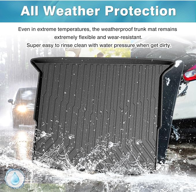 Mixsuper Cargo Liner Custom Fit for 2019-2025 Honda Passport All Weather Trunk Liner Anti-Slip Rear Cargo Mat Black