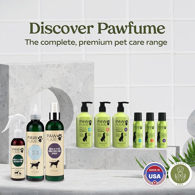 PAWFUME Stain & Pet Urine Odor Eliminator, 1-Pack | Enzymatic quick-dry formula with eco-friendly ingredients for upholstery, fabrics and Carpet Cleaner Spray use