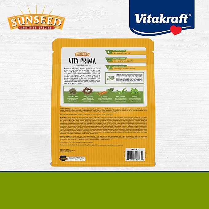 Sun Seed Vita Prima Adult Rabbit Food 4 lbs.