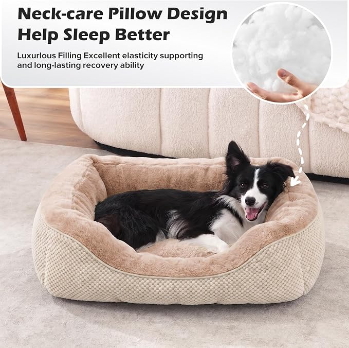 Small Dog Bed for Small Dogs, Orthopedic Warming Soft Calming Sleeping Durable with Anti-Slip Bottom