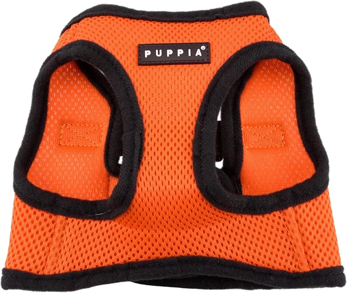 Puppia Soft Vest Dog Harness Step-in Padded Mesh No Choke No Pull Comfortable Walking Running Training for Small Medium Large Dogs, Orange, XXX-Large