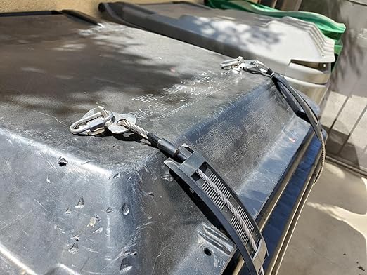YYST Outdoor Garbage Trash Waste Can Bin Lid Lock Holder Strap, Animal Raccoon Bear Proof Trash Can Lock