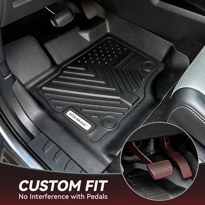 YITAMOTOR Floor Mats & Cargo Liner Fit for Mazda CX-5 2017-2021, TPE All Weather Custom Fit Floor Liners for Mazda CX5, 1st & 2nd Row and Trunk Liner Car Mats Set Accessories, Black