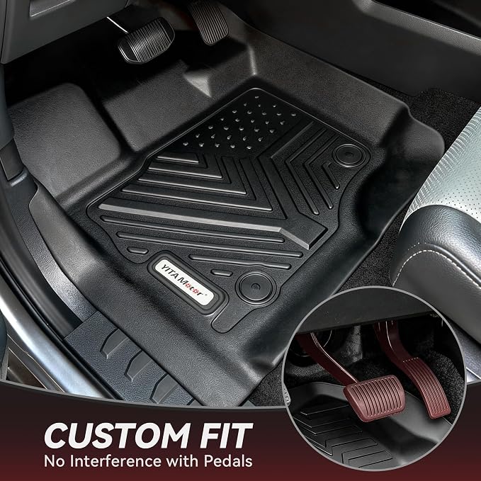 YITAMOTOR Floor Mats & Cargo Liner Fit for Mazda CX-5 2017-2025, TPE All Weather Custom Fit Floor Liners for Mazda CX5, 1st & 2nd Row and Trunk Liner Car Mats Set Accessories, Black