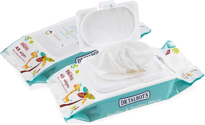 Dr. Talbot's Pacifier and Teether Wipes Naturally Inspired with Citroganix, Vanilla Milk (Pack of 2, 96 Count)