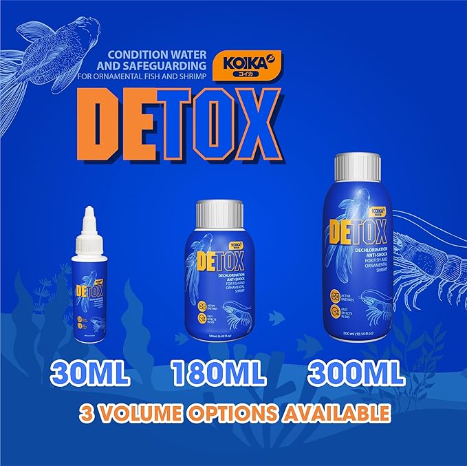 KOIKA Aquarium Water Conditioner for Fish Tank – Tap Water Dechlorinator & Clarifier, Anti-Shock for Fish & Ornamental Shrimp (180ml / 6.08 fl oz)