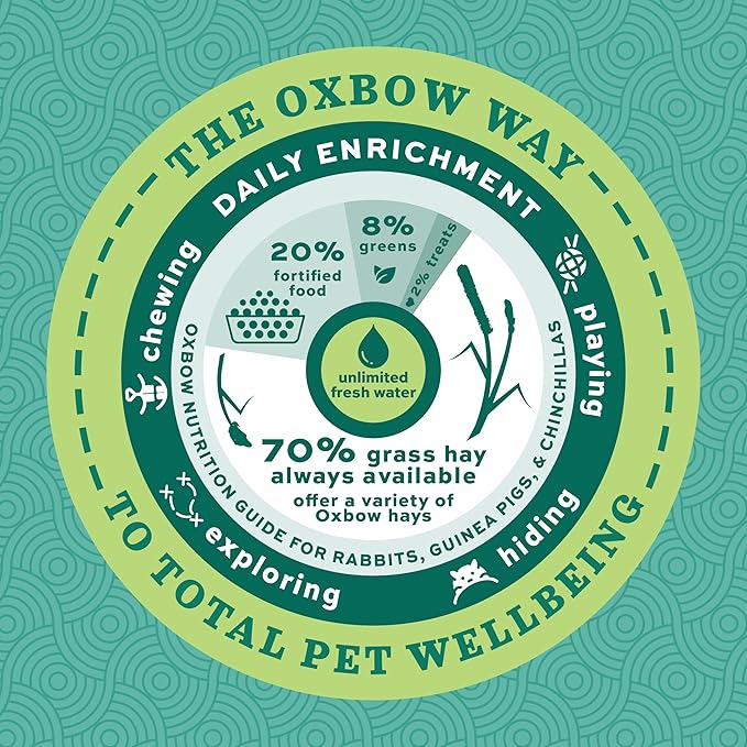 Oxbow Forage Wise Adult Rabbit Food, Engaging Variety Diet with Complete Nutrition in Every Piece, Timothy Hay Based Rabbit Food with Variety, Supports Digestion & Dental Health, Made in USA, 4 lb Bag