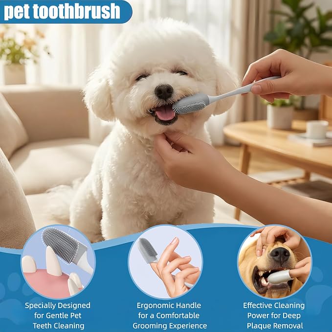 12PCS Dog Bath Kit & Dog Brush Kit for Dogs & Cats - Professional Pet Grooming Tools Set with Shedding Brush, Bath Scrubber, Dematting Comb & Storage Bag - Complete Dog Washing Essentials, Blue