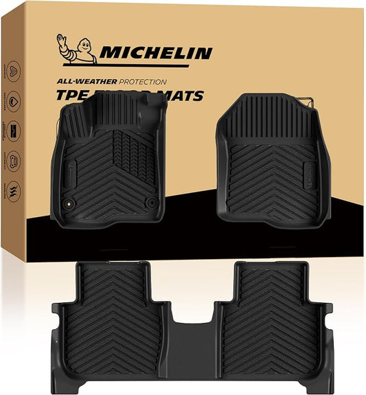 Michelin Vehicle Mats, Premier Series All-Weather TPE Custom Fit Liner for Honda CR-V Gasoline & Hybrid & e:FCEV 2023-2026 Floor Mats(3 Piece)