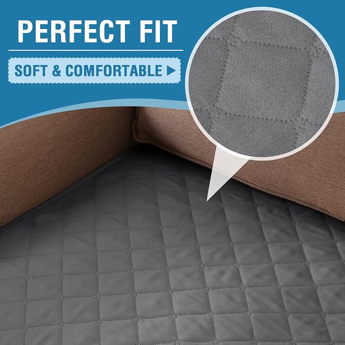 H.VERSAILTEX Couch Cover for Dogs Washable 100% Waterproof Sofa Cushion Cover Dog Bed Cover Non-Slip Pet Blanket for Sofa Cushion Protector, 35" x 74", Grey