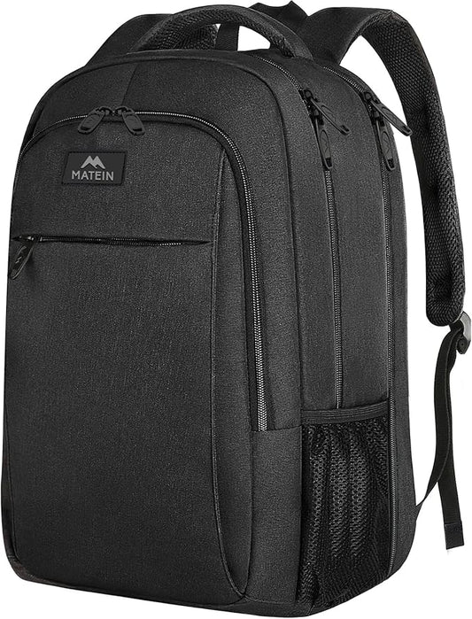 MATEIN Extra Large Backpack, 17 Inch Travel Laptop Backpack, Anti Theft TSA Friendly Business Work College Computer Backpack for Men Women, Black