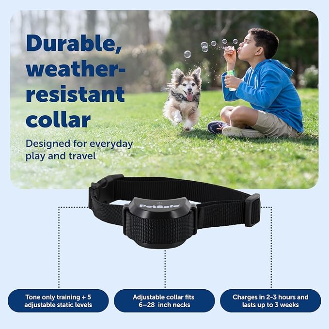 PetSafe Stay & Play 2-Dog Compact Wireless Fence - Portable & No-Dig - Includes 2 Collars - Covers Up to 3/4 Acre - for Dogs 5lb+