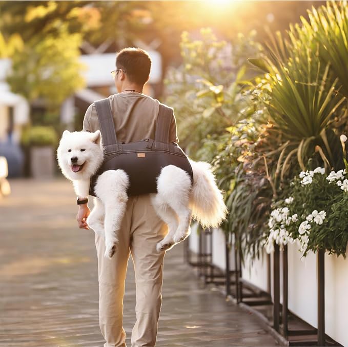 Dog Lift Harness Backpack Carrier for Large Dogs, Full Body Sling with Handle, Dog Harness for Joint Injuries, Arthritis, Ideal for Stairs, Elderly Dogs