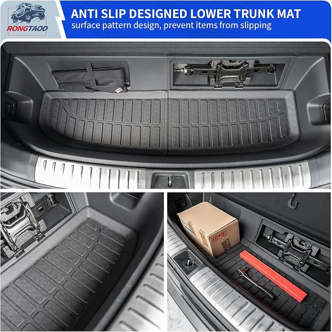 Rongtaod Floor Mats Compatible with 2020-2025 Hyundai Palisade Cargo Mat Cargo Liner Back Seat Protector 2024 Palisade Accessories (Floor Mats+Trunk Mat with Backrest Mats+Sub Trunk Mat)
