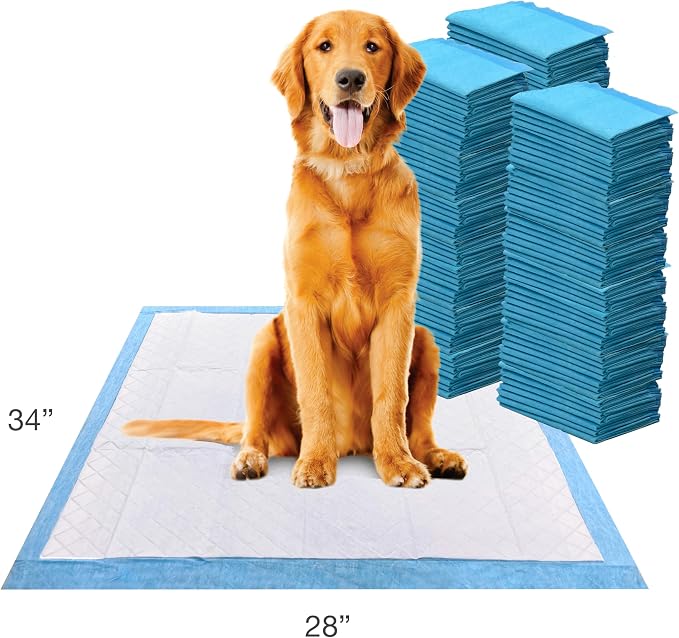 Four Paws Wee-Wee Superior Performance X-Large Dog Pee Pads, 150 Count | Puppy & dog potty training pads, housebreaking supplies, xl puppy pads, pet supplies, 24-hour floor protection, 28" x 34"