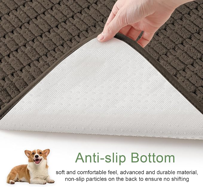 Washable Pee Pads for Dogs Puppy Pad, Coffee 60”x82” 1 Pack | High Absorbent Dog Pee Pad Leak Proof Cat Rugs, Reusable Non Slip Pet Mat, Wee Wee Pads for Training, Crate and Floor