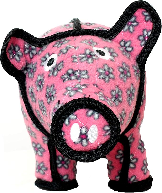 TUFFY® : 2 Pack Pig Dog Toy: Ultra Durable Plush Toy with Multiple Layers & Reinforced Seams, Washable and Floats, Original Construction