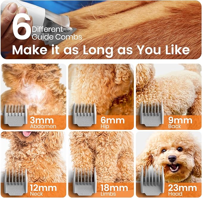 oneisall Dog Grooming Vacuum, Pet Grooming Vacuum with Clipper Nail Grinder, 1.5L Dust Cup Dog deshedding Brush with 7 Tools for Shedding Pet Hair, Home Cleaning(Blue) | 11kPa Strong Suction, 59dB Low Noise,Clipper & Nail Grinder Included, 7-in-1 Groom...