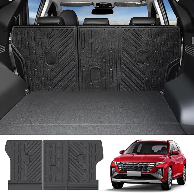 Backrest Mat for 2022-2025 Hyundai Tucson All Weather TPE Rear Back Seat Protector Cargo Liner for 2022 2023 2024 2025 Hyundai Tucson Black Only