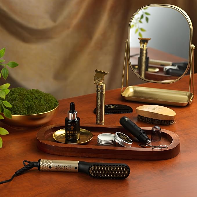 Grooming Beard Kit, Fathers Day Gift Ideas for Husband, Dad Gifts for Fathers Day, Beard Trimmer, Nose Hair Trimmer, Hair Straightener Brush, Oil, Balm & More, 15pc Men Care Kit, Gifts for Men.