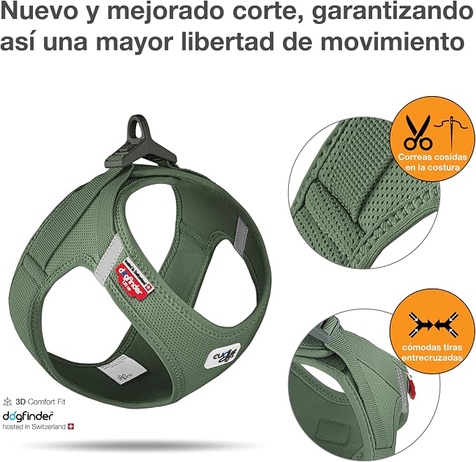 Vest Harness curli Clasp Air-Mesh Moss L