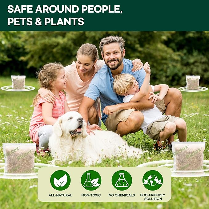Snake Repellent for Yard Powerful: Keep Snake Away Repellent for Outdoors - Natural Safe for Children and Pets - Snake Be Gone for Lawn Garden Camping Fishing Home 10 Pouches