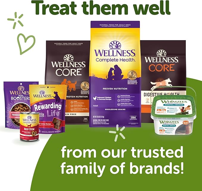 Whimzees Wellness Cat Dental Treats, Natural Chews, Chicken and Tuna Flavor, (4.5 Ounce Bag) (Pack of 2)