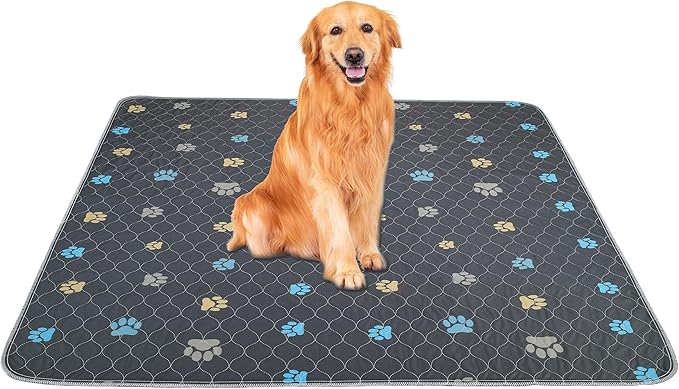 Aitmexcn Washable Pee Pads for Dogs, 2 Pack Reusable Puppy Training Pads, Heavy Absorbency, Leak-Resistant Non-Slip Dog Mats for Playpens, Crates, Whelping and Senior Dogs (36"x48")